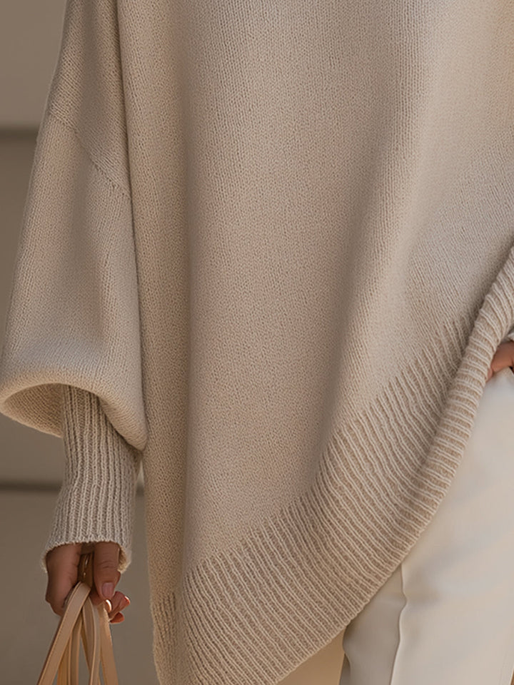 Frances | Oversized Draped Wide-Neck Sweater