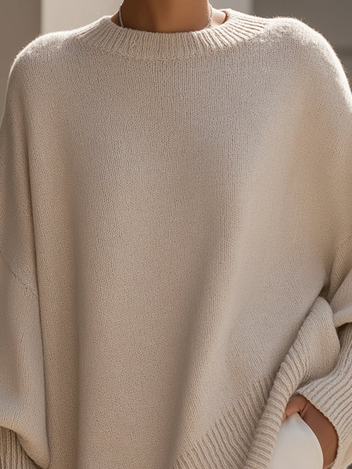 Frances | Oversized Draped Wide-Neck Sweater