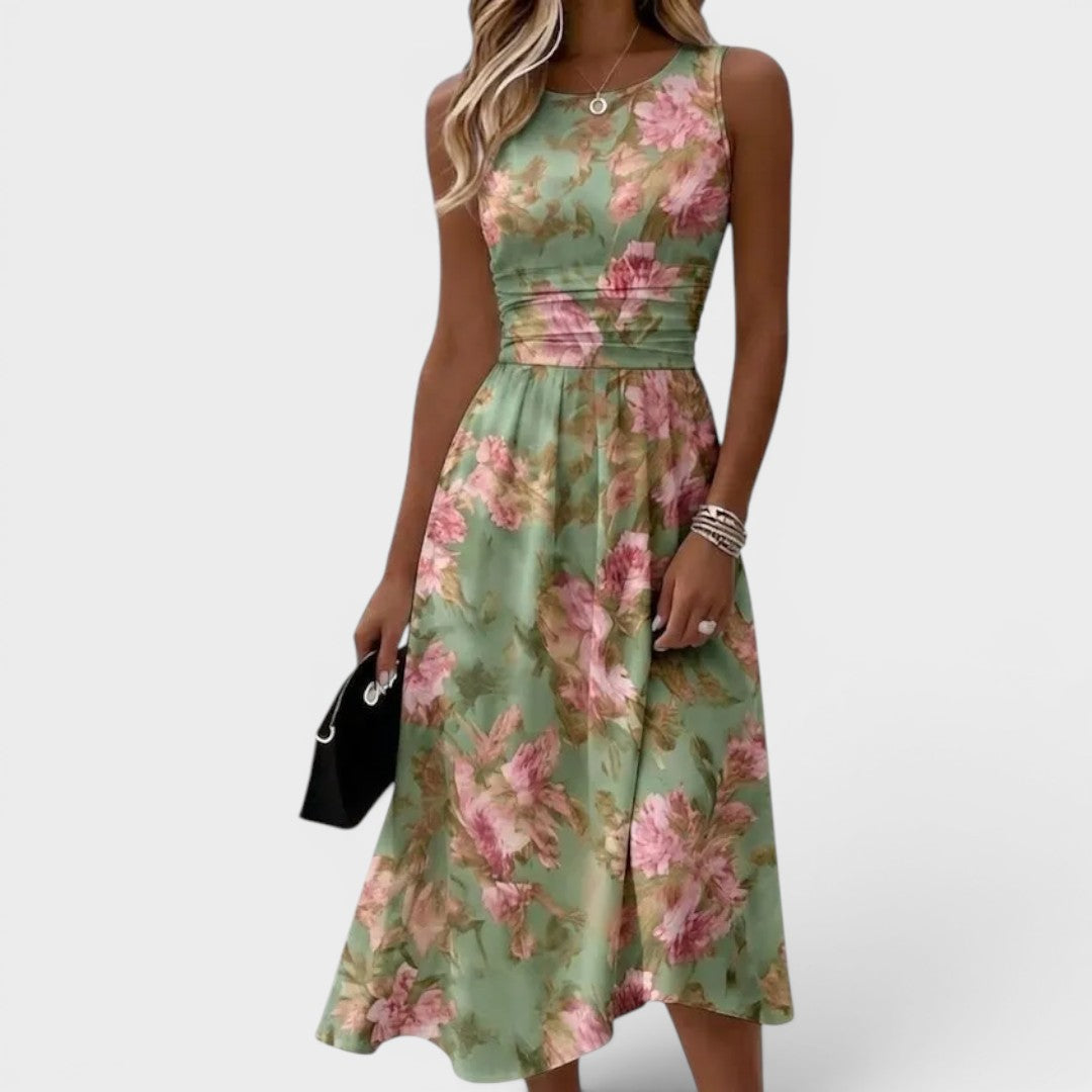 Rosalie | Floral Fit & Flare Midi Dress