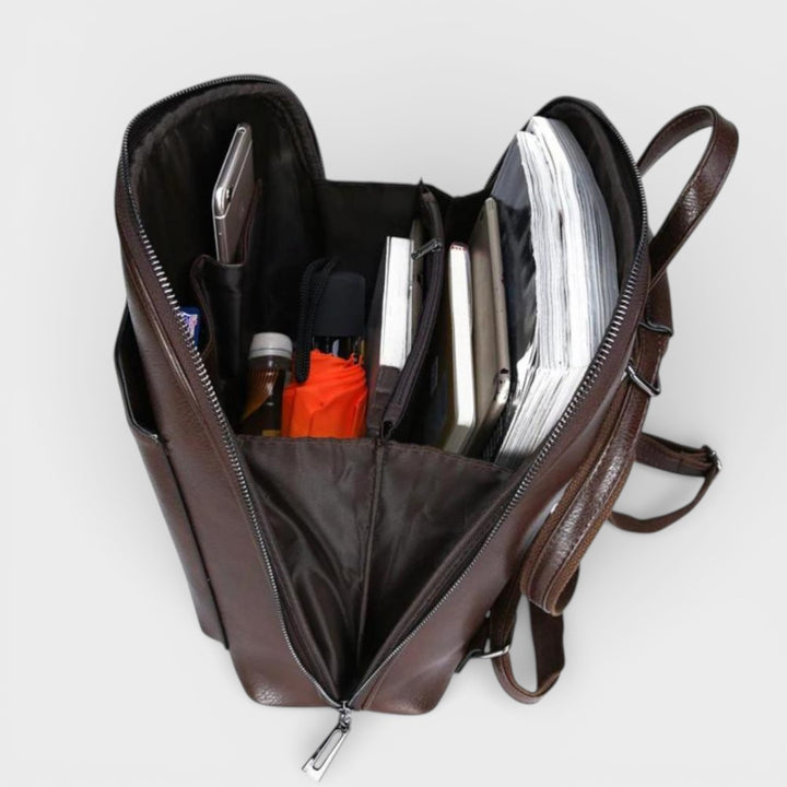 Saskia - Classic Backpack with Double Zipper