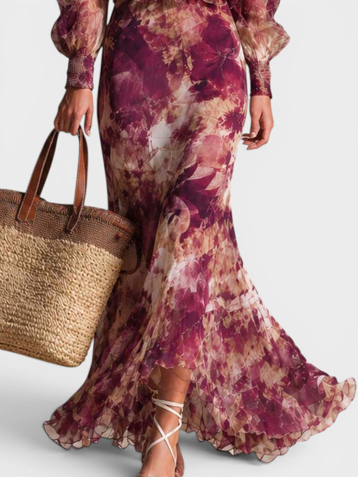 Amara | Romantic Off-Shoulder Floral Maxi Dress