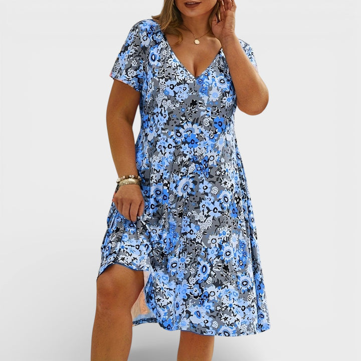 Jade | Floral V-neck Dress