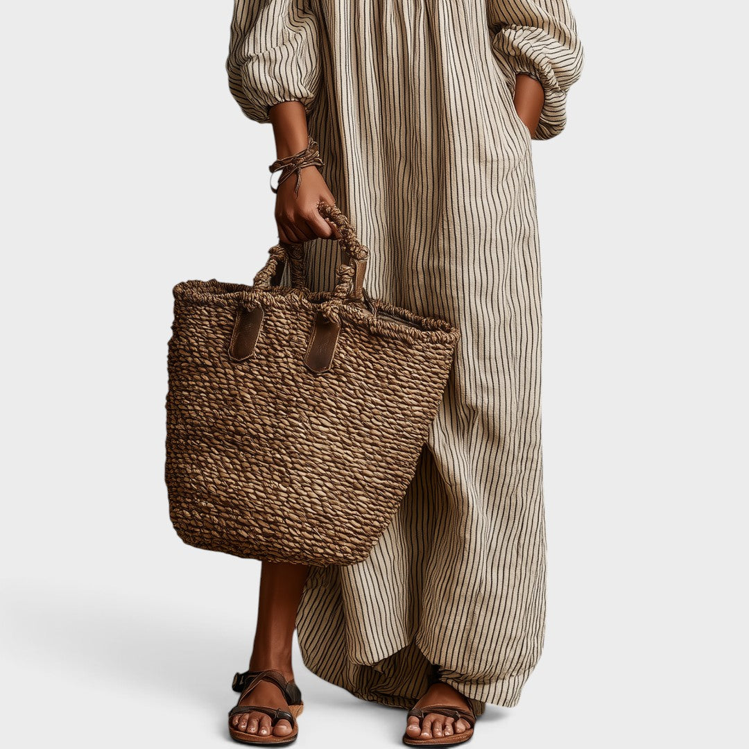 Savannah | Striped Off-Shoulder Maxi Dress