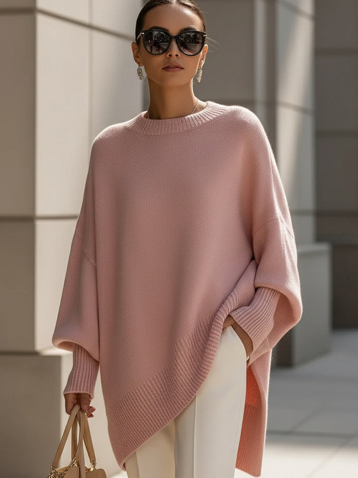 Frances | Oversized Draped Wide-Neck Sweater