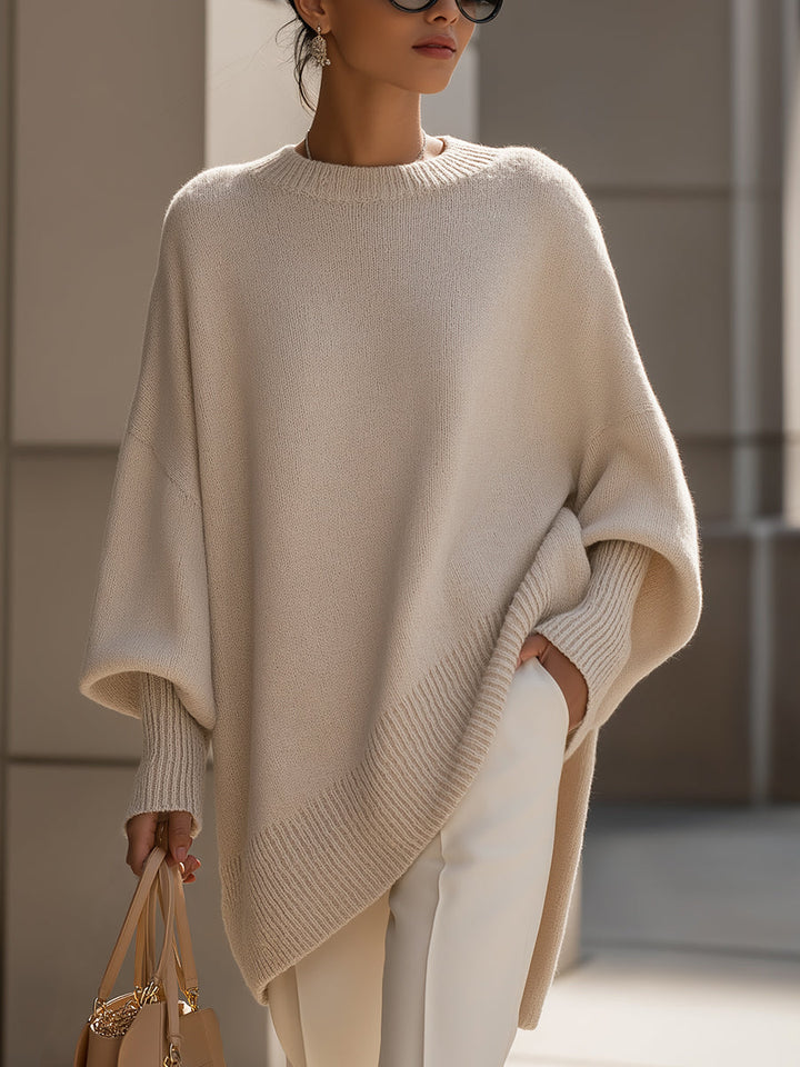 Frances | Oversized Draped Wide-Neck Sweater