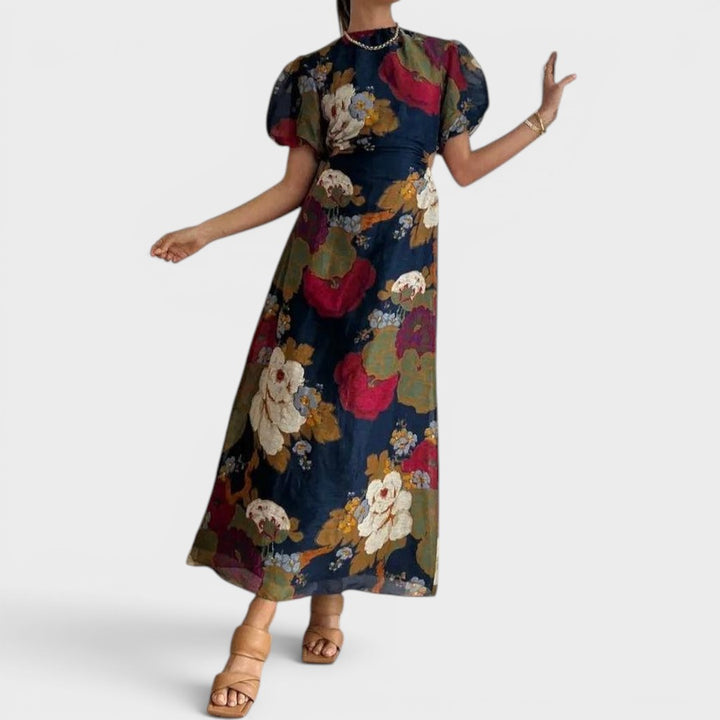 Vivienne | Floral Puff Sleeve Maxi Dress