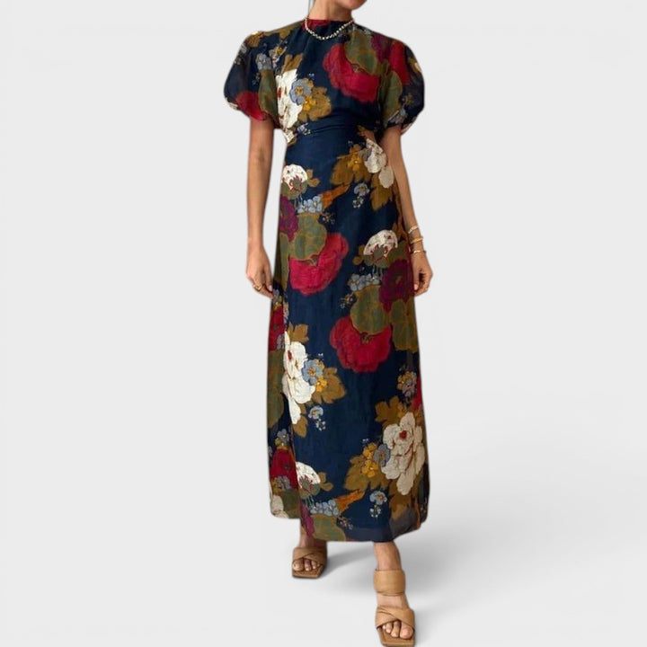 Vivienne | Floral Puff Sleeve Maxi Dress