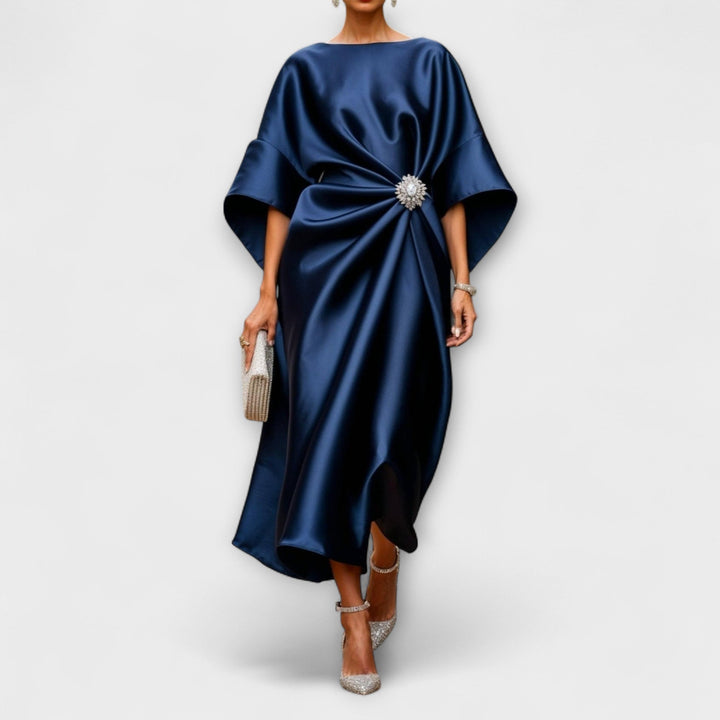 Aurora Luxe Shimmer Satin Long Dress