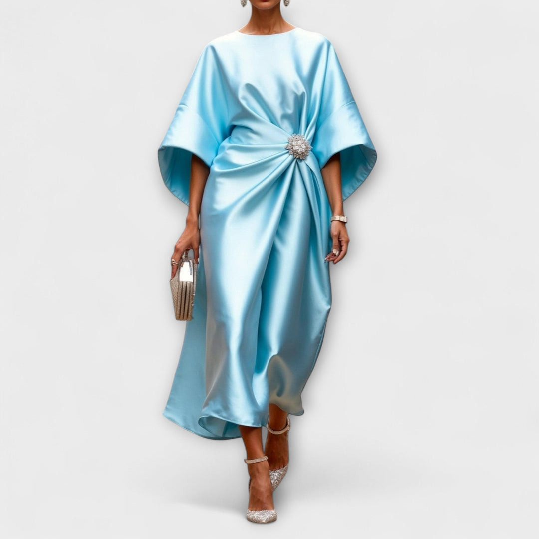 Aurora Luxe Shimmer Satin Long Dress