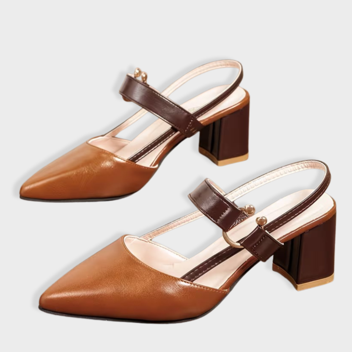 Claire | Pointed Toe Slingback Heels