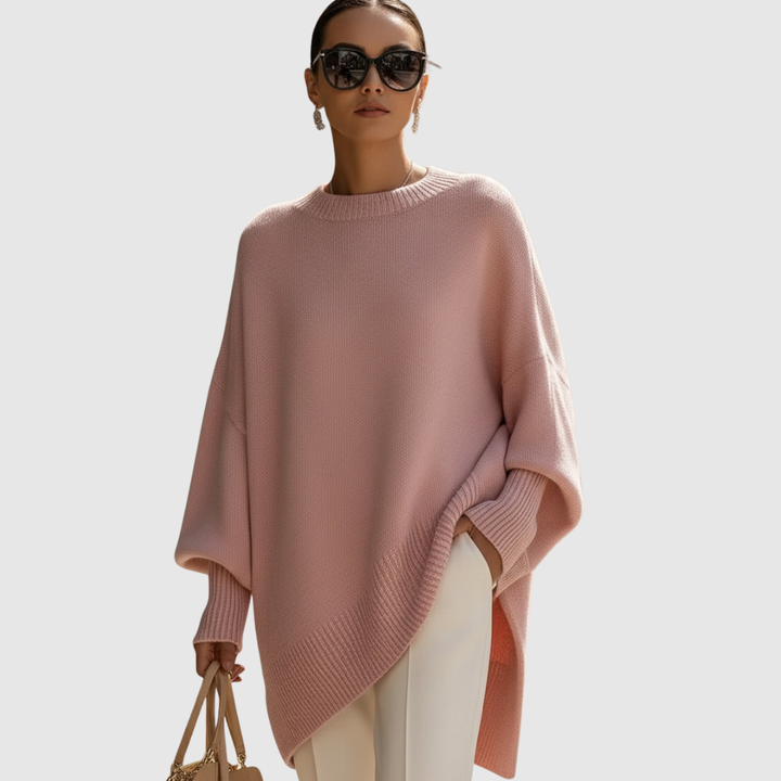 Emily | Oversized Knit Poncho Sweater