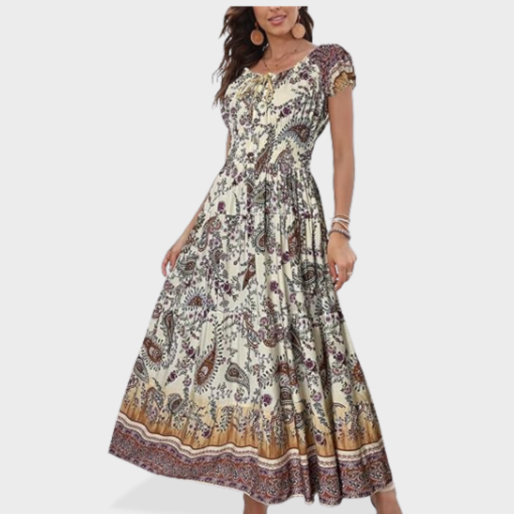 Scarlett | Boho Print Maxi Dress