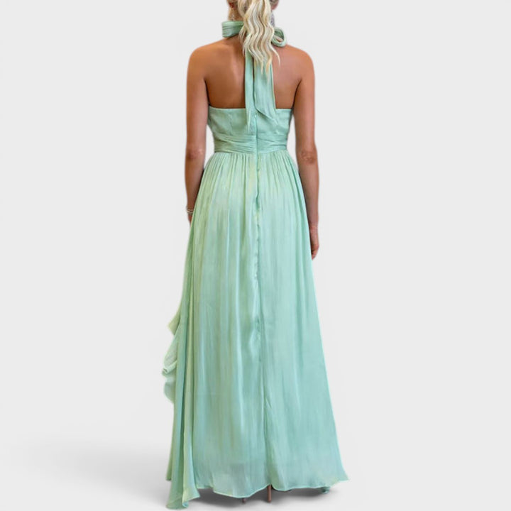 Aurora | High Neck Ruffle Maxi Dress