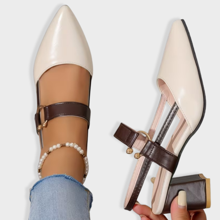 Claire | Pointed Toe Slingback Heels