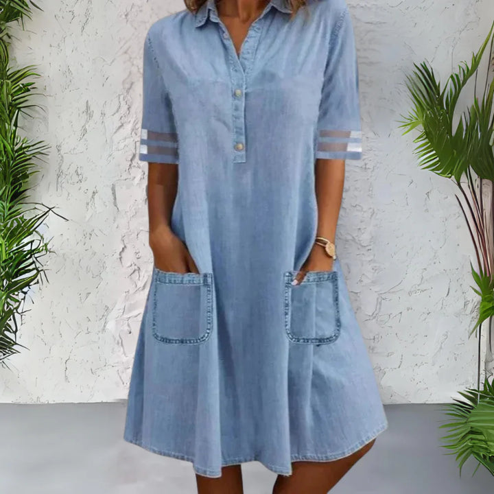 Brittany | Figure Flattering Denim Dress