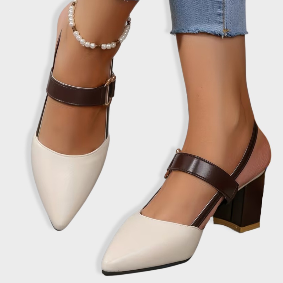 Claire | Pointed Toe Slingback Heels