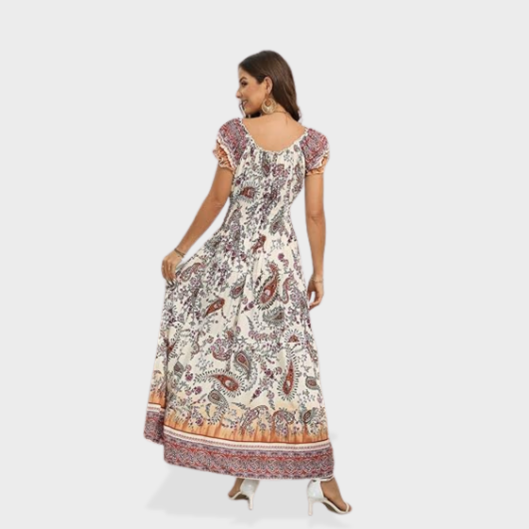 Scarlett | Boho Print Maxi Dress