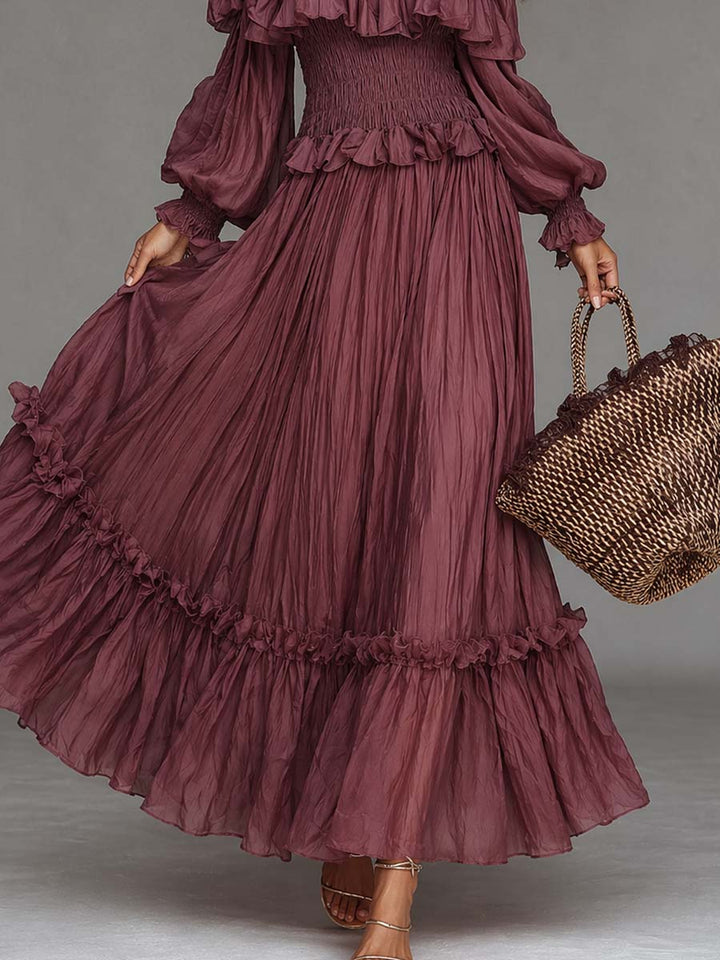 Celeste | Bohemian Off-Shoulder Maxi Dress