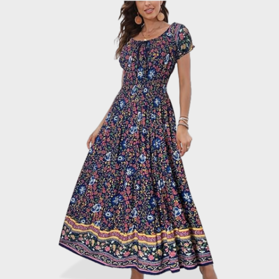 Scarlett | Boho Print Maxi Dress