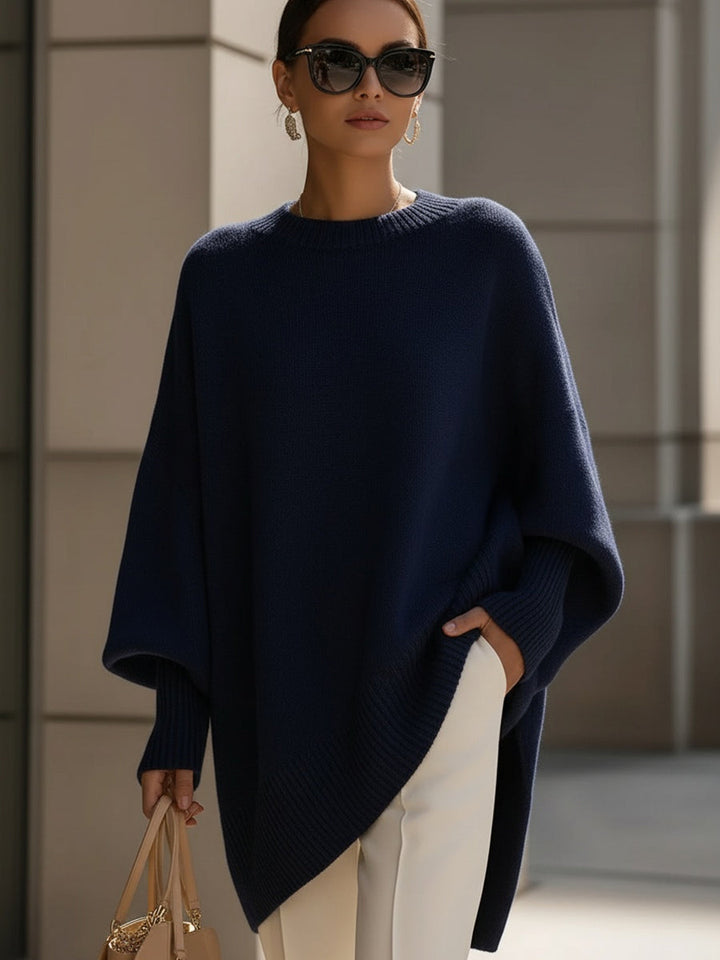 Frances | Oversized Draped Wide-Neck Sweater