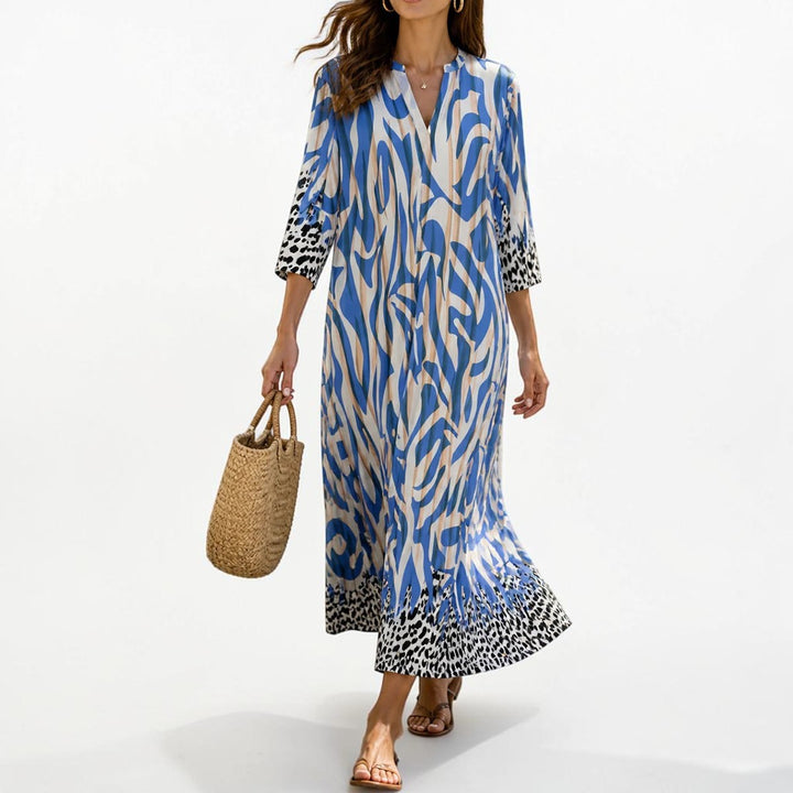 Celeste | Flowing Artistic Maxi Dress
