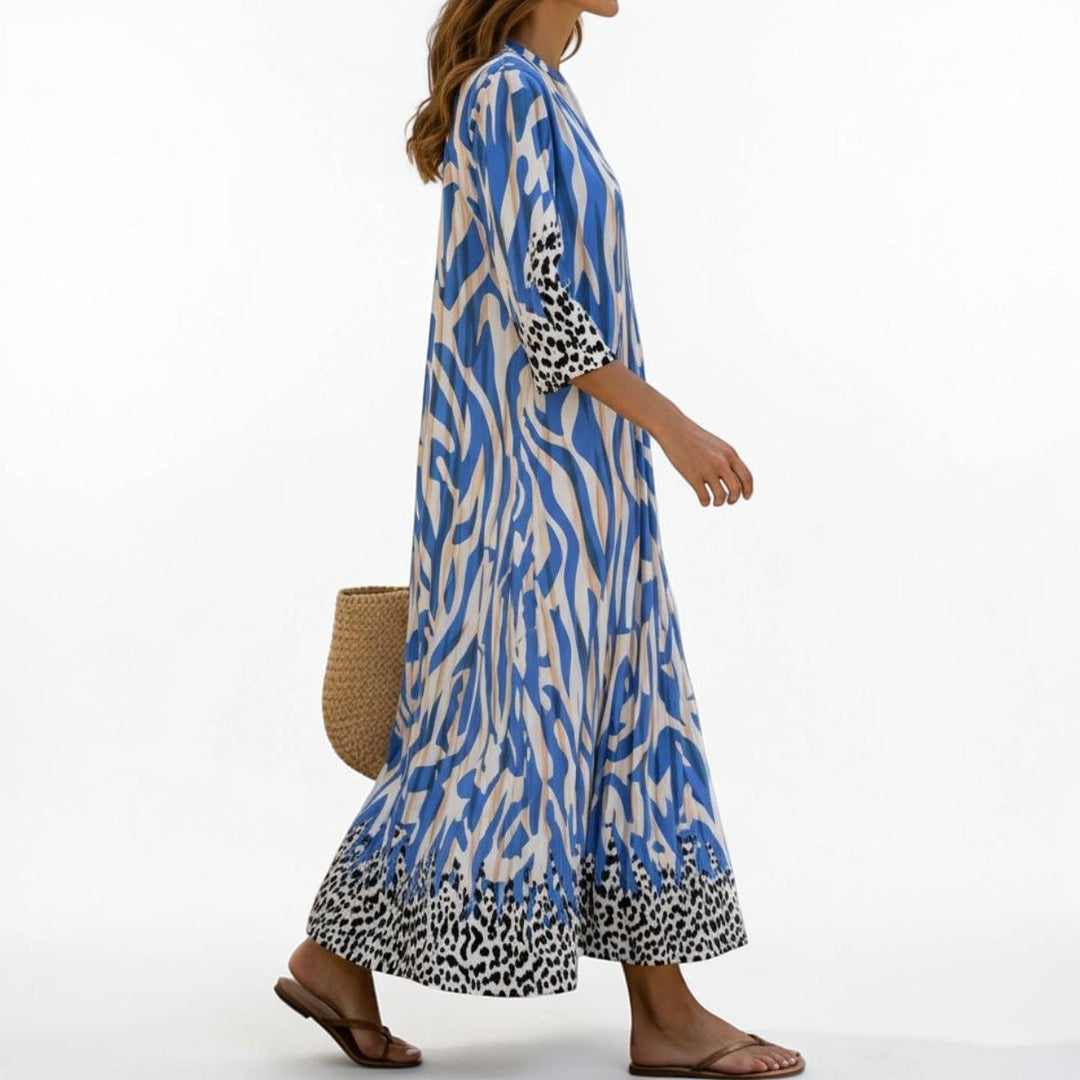 Celeste | Flowing Artistic Maxi Dress