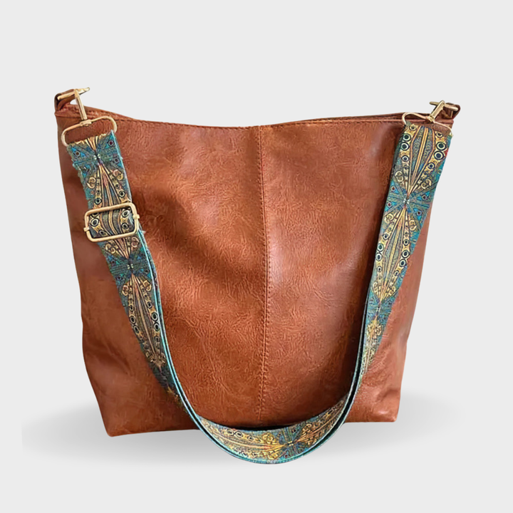 Greta - Vintage Leather Bag with Shoulder Strap