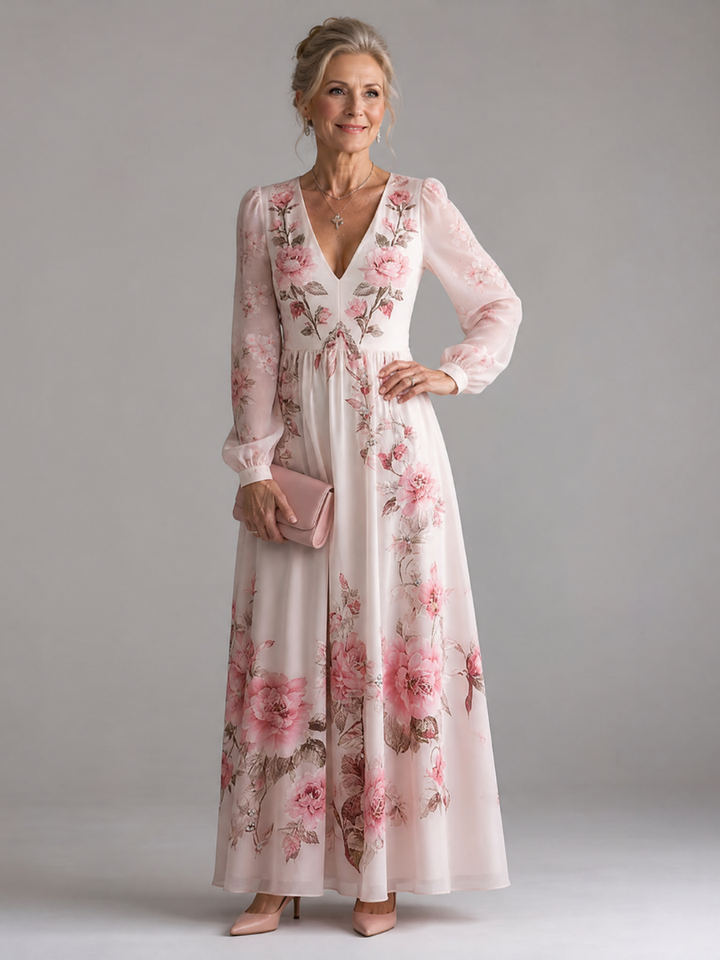 Musal | Long Sleeve Natural Flow Maxi Dress