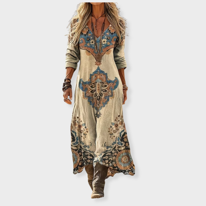 Riley | Boho Printed Maxi Dress