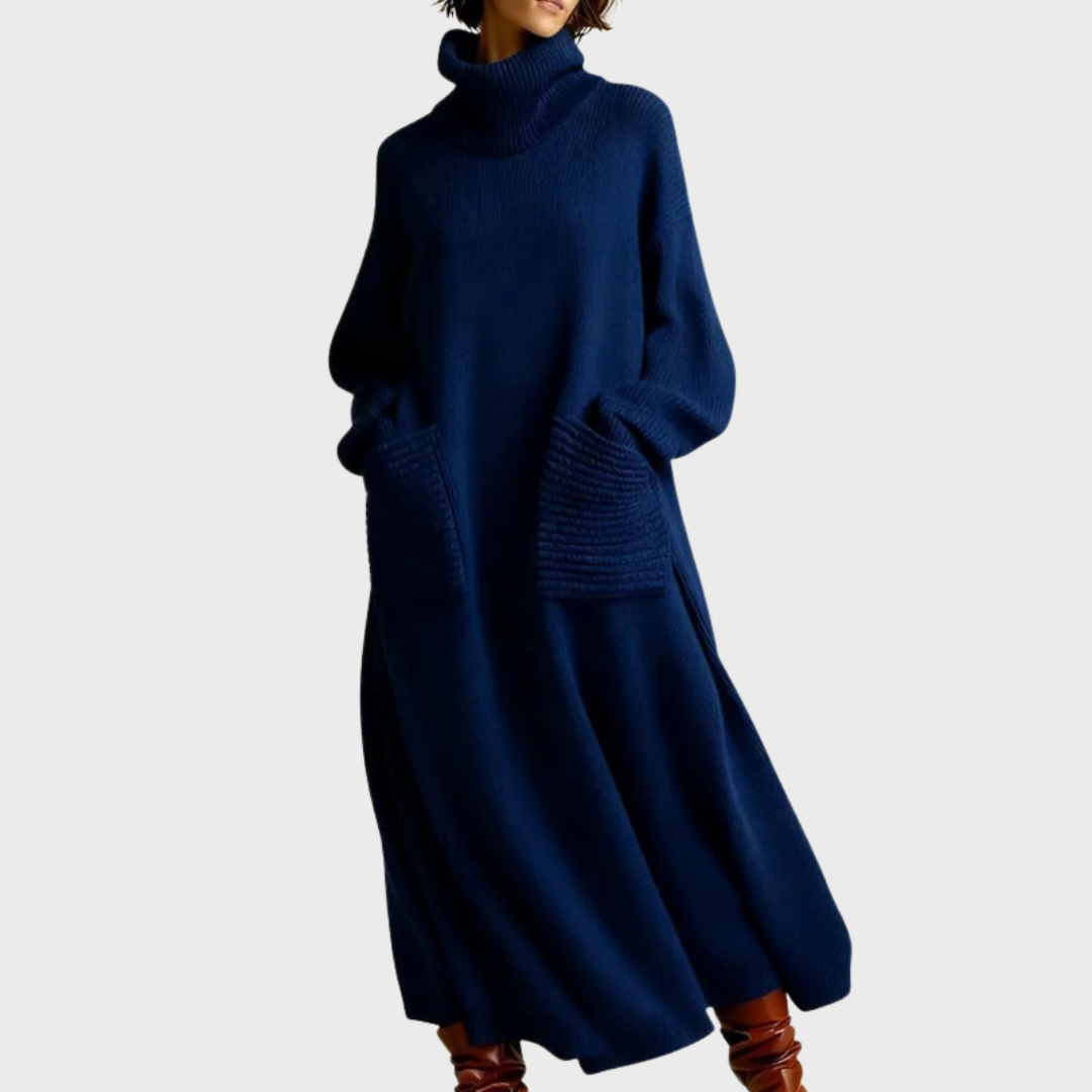 Women’s Turtleneck Knit Sweater Dress