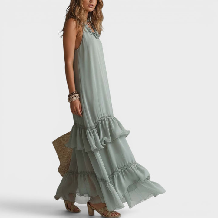 Serenity | Ruffle Hem Maxi Dress