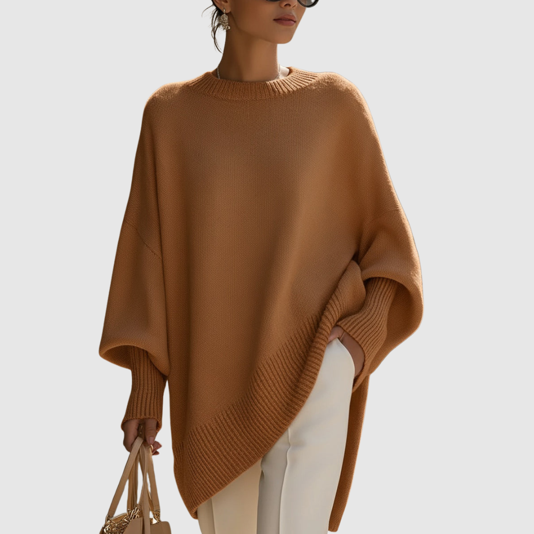 Emily | Oversized Knit Poncho Sweater