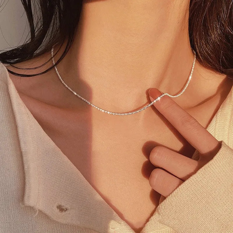 The product title remains unchanged: "Elegance-Clavicle Necklace".