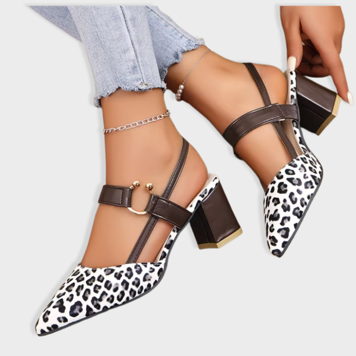 Claire | Pointed Toe Slingback Heels