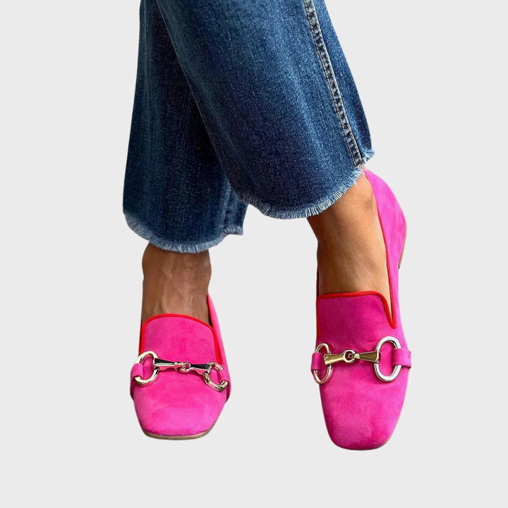 Sara | Fluorescent Loafer With Metal Detail