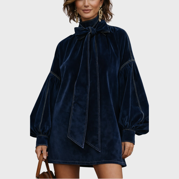 Olivia | Elegant Velvet Mini Dress