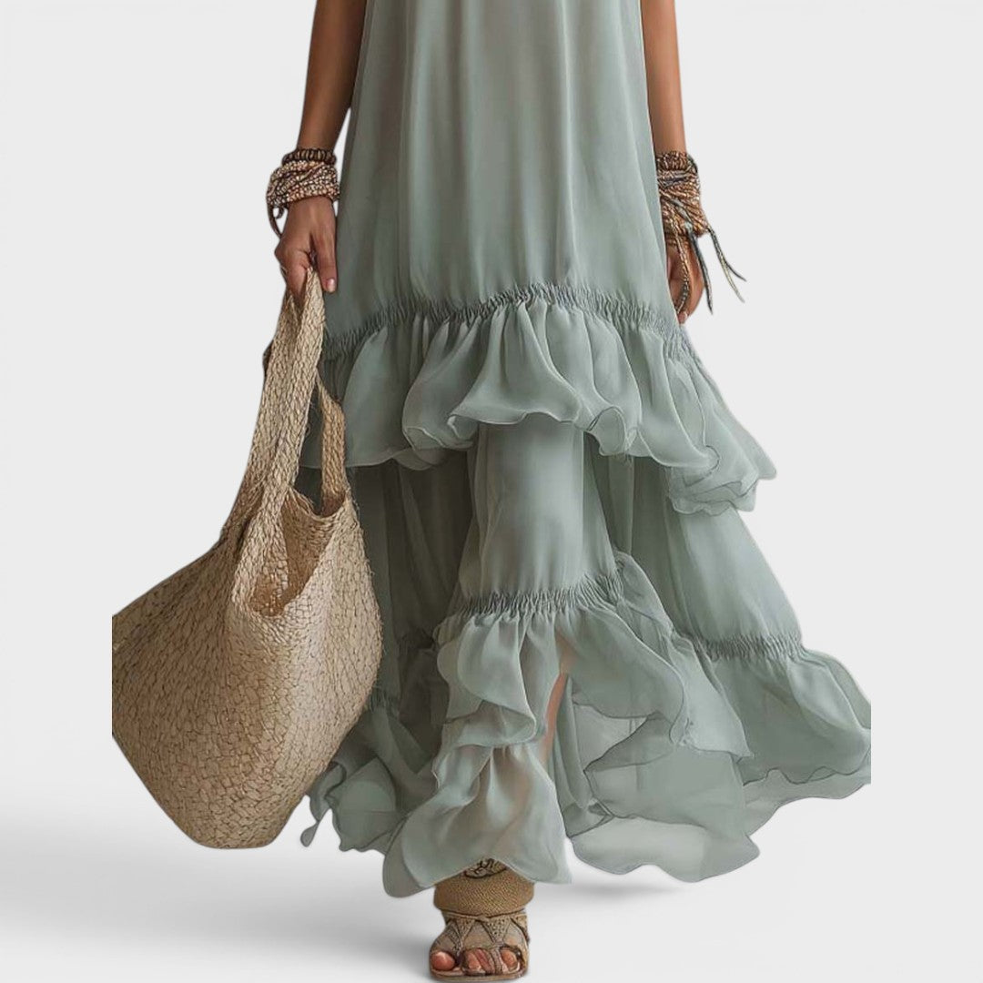 Serenity | Ruffle Hem Maxi Dress