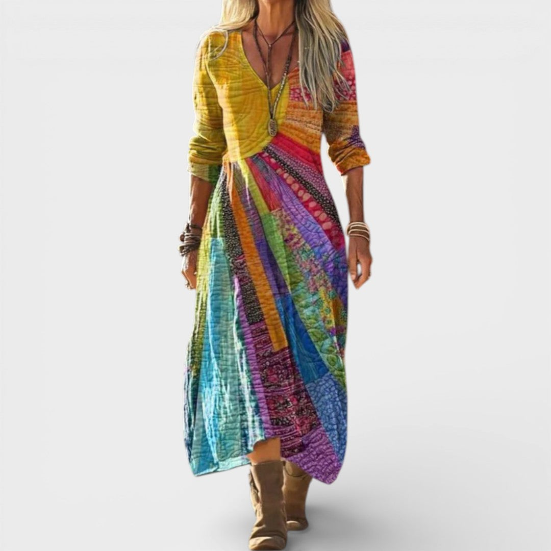 Dianne | Boho V-neck Maxi Dress