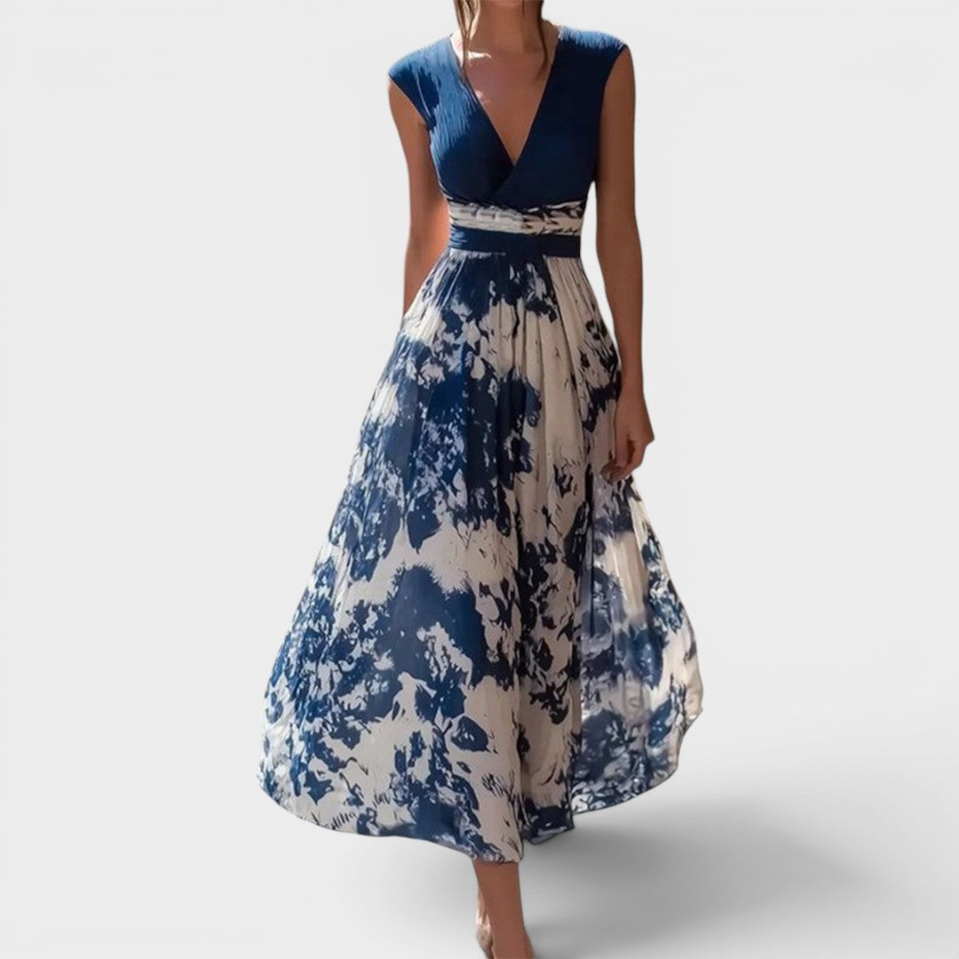 Genevieve | Elegant Blue Evening Maxi Dress