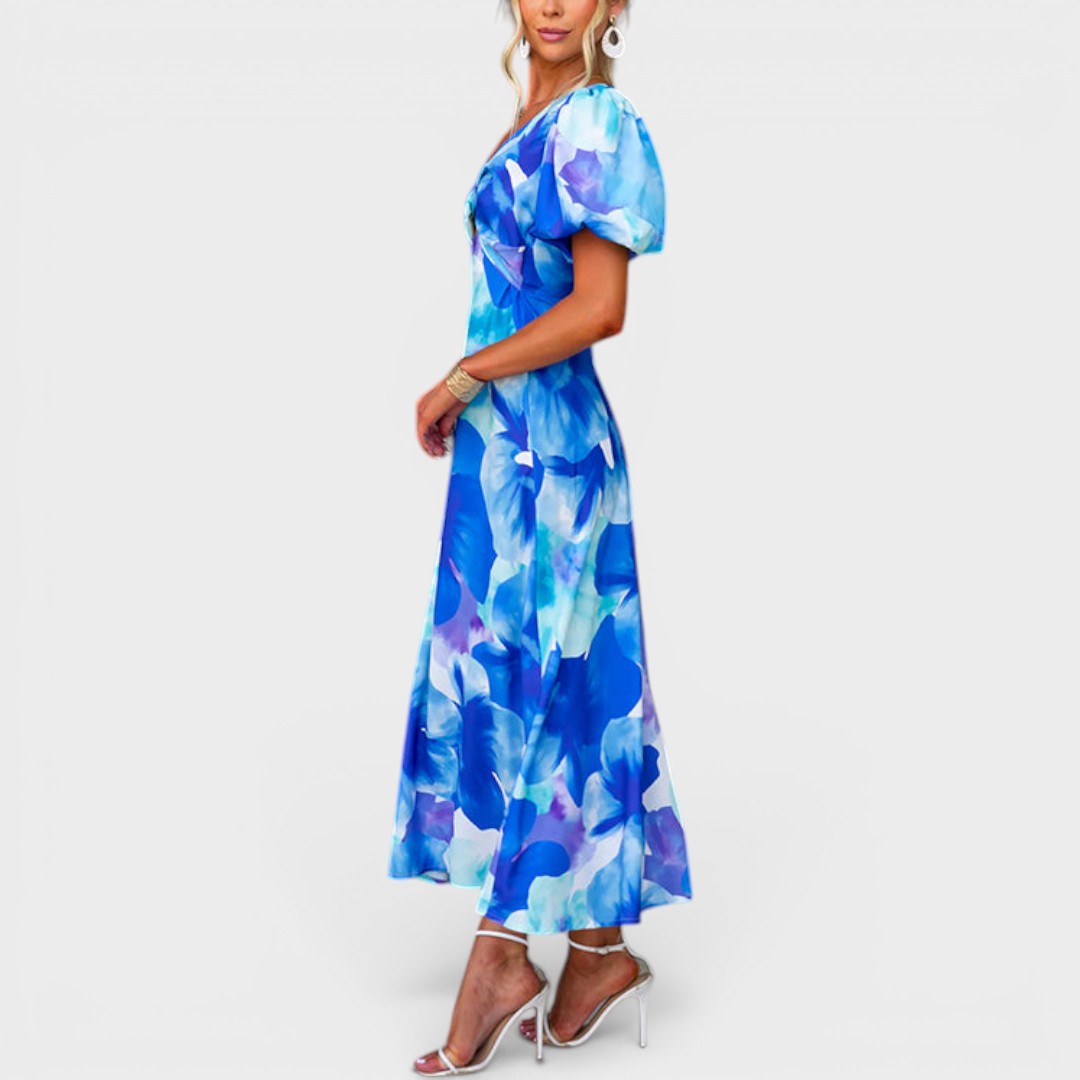 Belle | Watercolor Cutout Maxi Dress