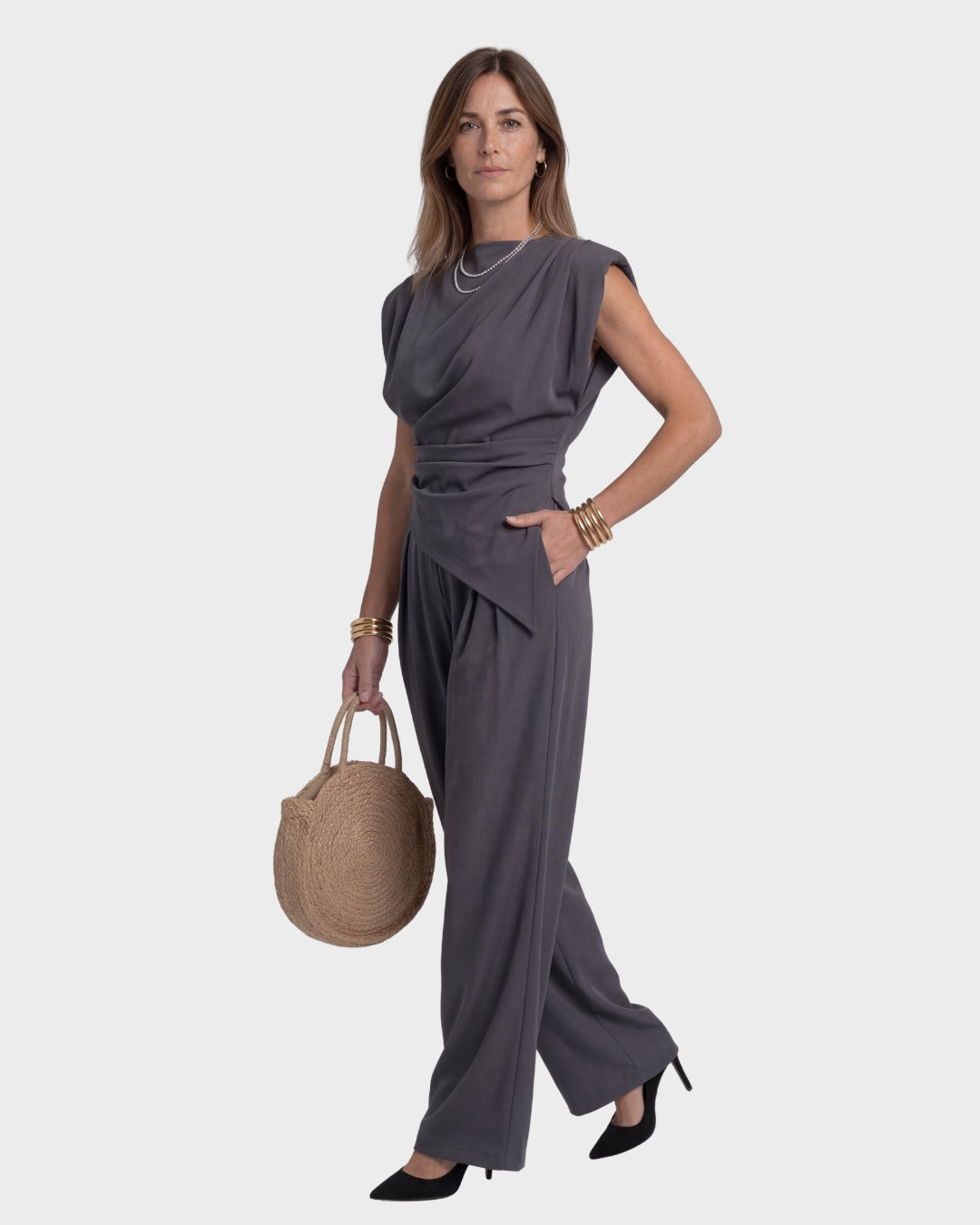 Clara | Elegant Draped Jumpsuit