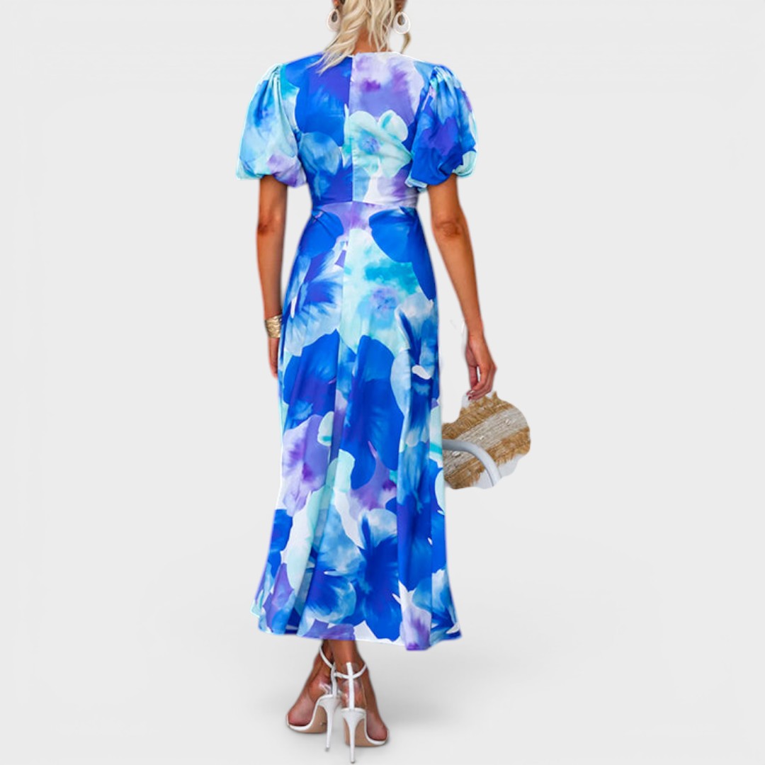 Belle | Watercolor Cutout Maxi Dress