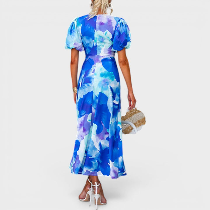 Belle | Watercolor Cutout Maxi Dress