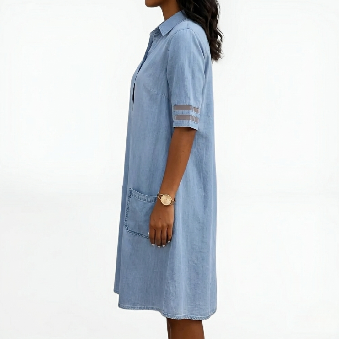 Brittany | Figure Flattering Denim Dress