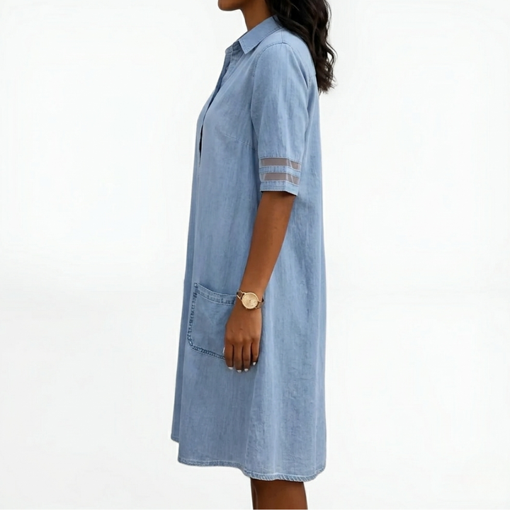 Brittany | Figure Flattering Denim Dress
