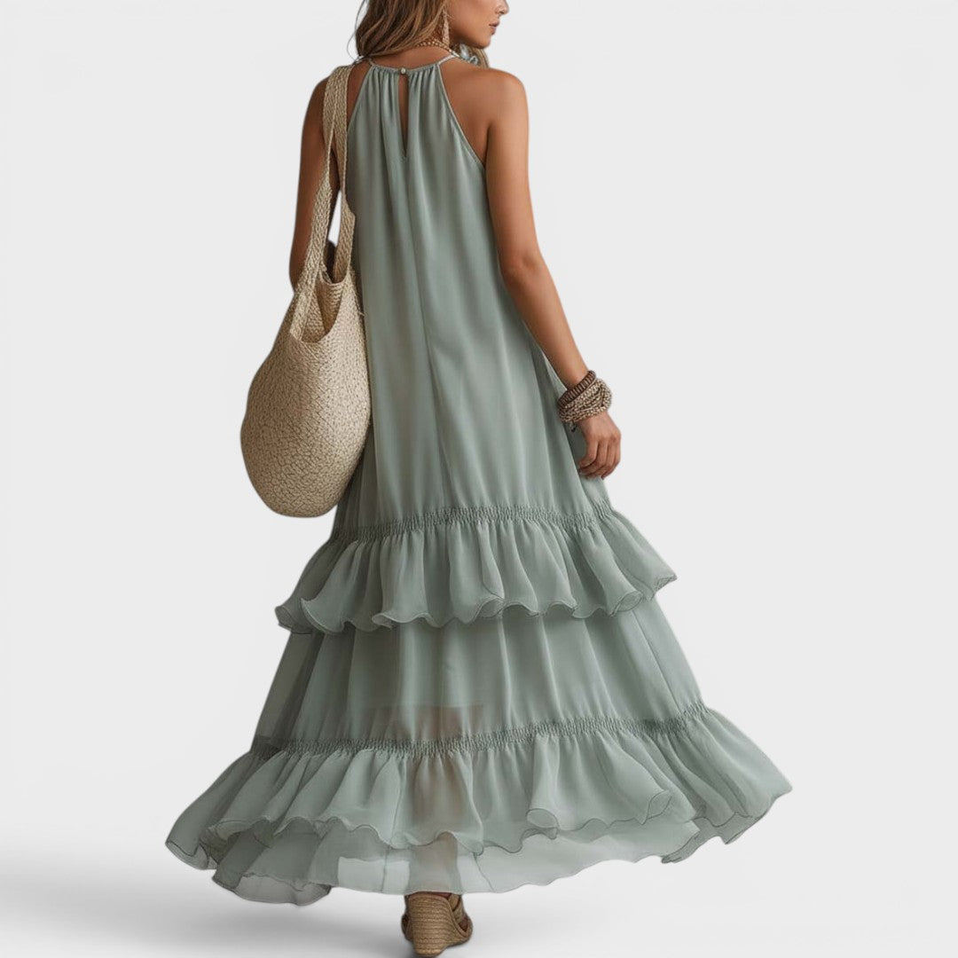 Serenity | Ruffle Hem Maxi Dress