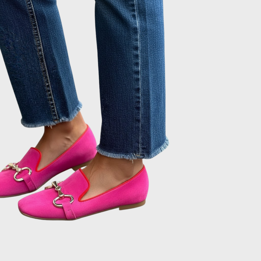 Sara | Fluorescent Loafer With Metal Detail