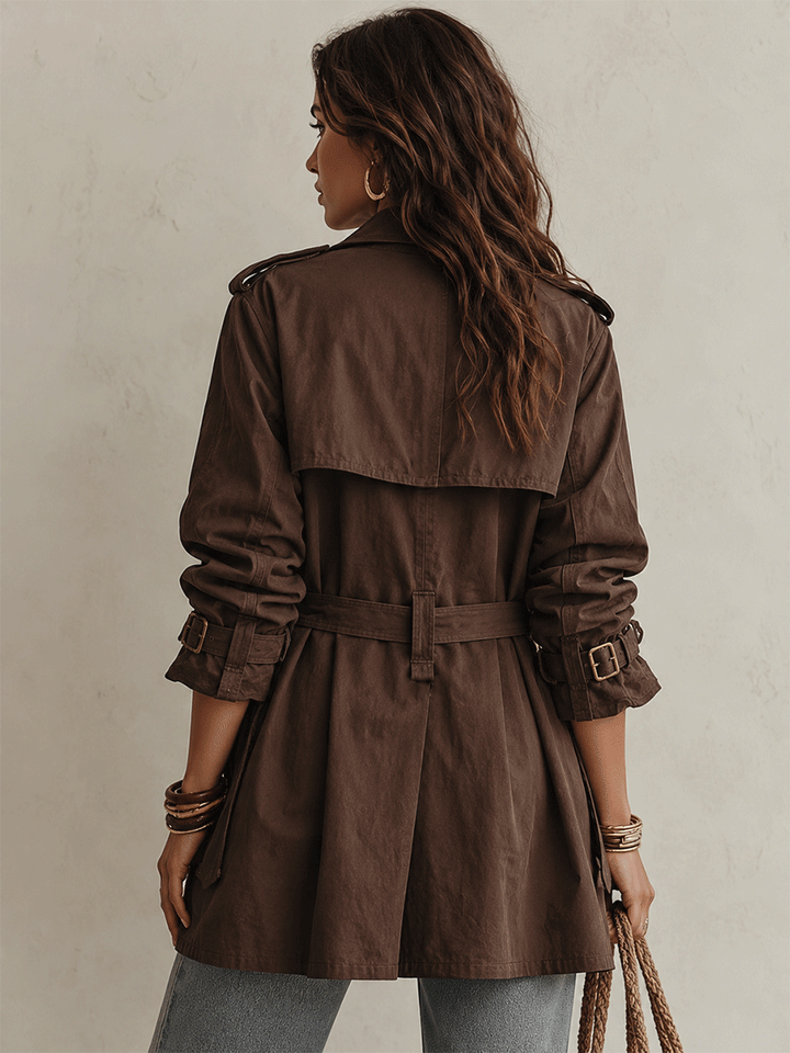 Denise | Double-Breasted Belted Trench Coat