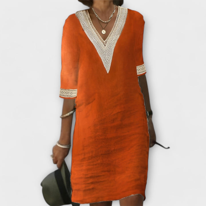 Aurora Women's Dress Made of Cotton and Linen