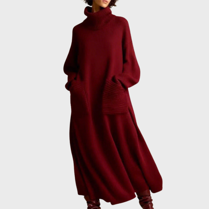 Women’s Turtleneck Knit Sweater Dress